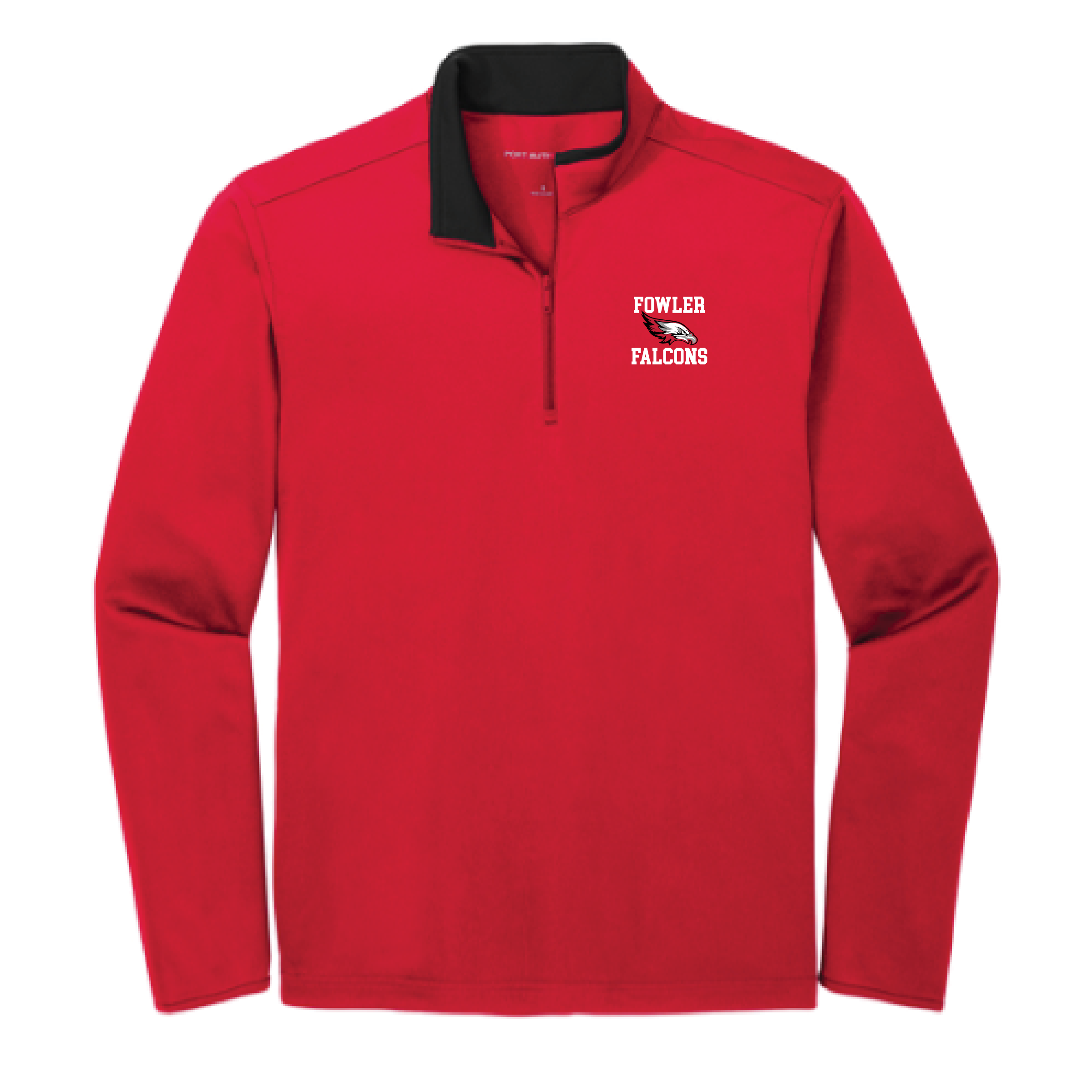 Men's Performance Quarter-Zip in Red / Black