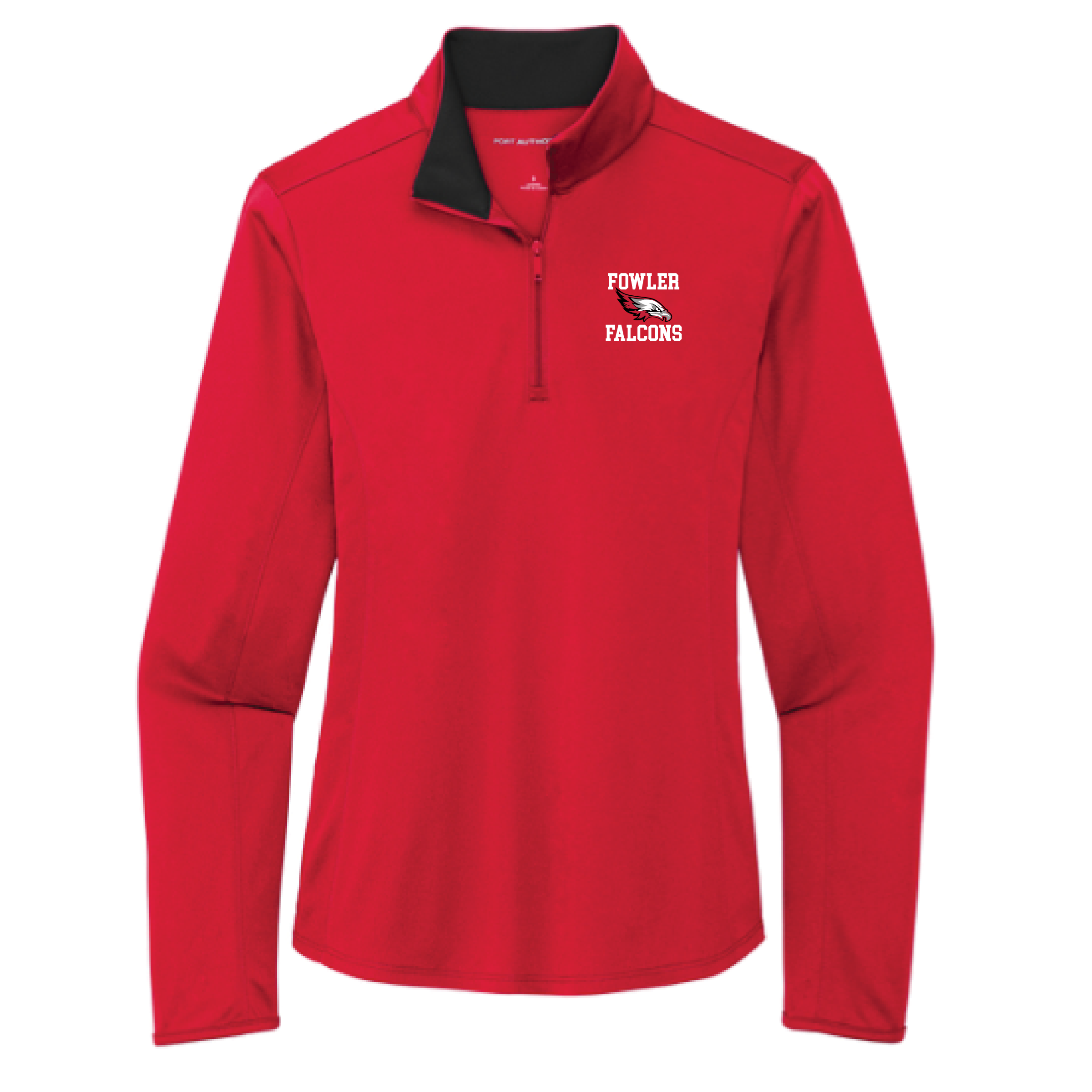 Women's Performance Quarter-Zip in Red / Black
